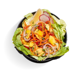 SALADE THAÏ POULET MANGUE CACAHUÈTE